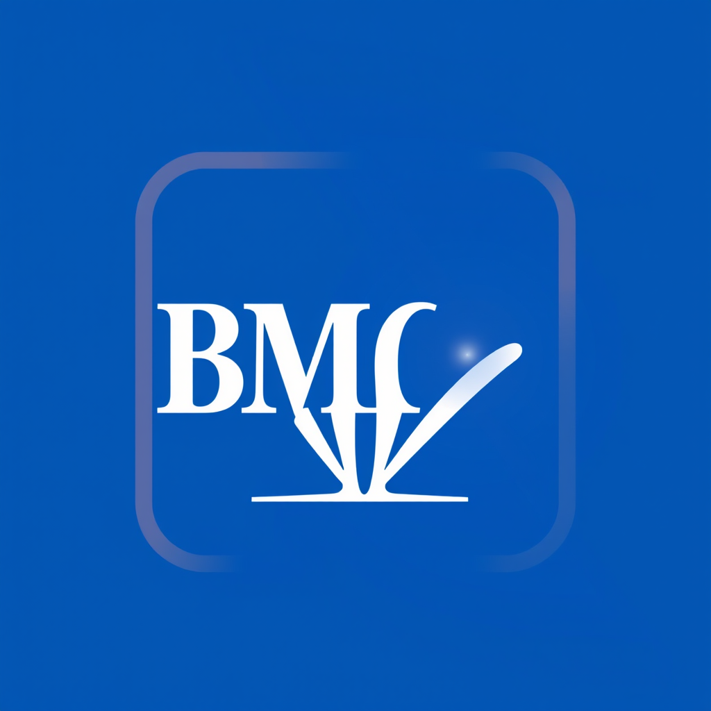 BMO financial services logo with blue background and white text